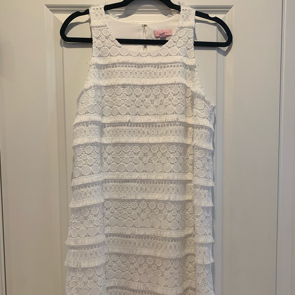 Lilly Pulitzer White Fringe Dress